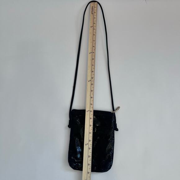 DAWLI HANDBAGS SMALL CROSSBODY BAG GENUINE LEATHER MADE IN THE USA BLACK - Picture 3 of 11